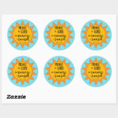 Zonneschijn Prijs de Heer Ronde Sticker (Vel)