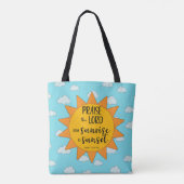 Zonneschijn Prijs de Heer Tote Bag (Achterkant)
