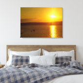 Zonneschijn reflecteert canvas afdruk (Insitu (Slaapkamer))