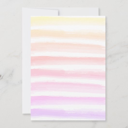 Zonneschijn & Regenboog Meisje 1e Verjaardagsfeest Kaart (Achterkant)