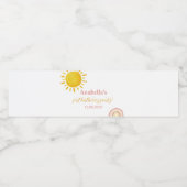 Zonneschijn Regenboog Waterfles Label Verjaardagsf Waterfles Etiket (Enkel label)