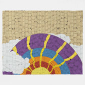 Zonneschijn regenboogdeken fleece deken (Voorkant (Horizontaal))