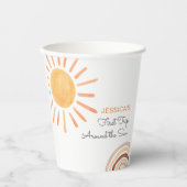 Zonneschijn Regenboogtocht Rond de Zon 1e Verjaard Papieren Bekers (Voorkant)