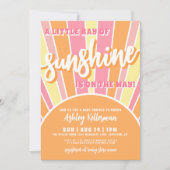 Zonneschijn Retro Bright Sun Baby shower Kaart (Voorkant)