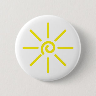 zonneschijn ronde button 5,7 cm