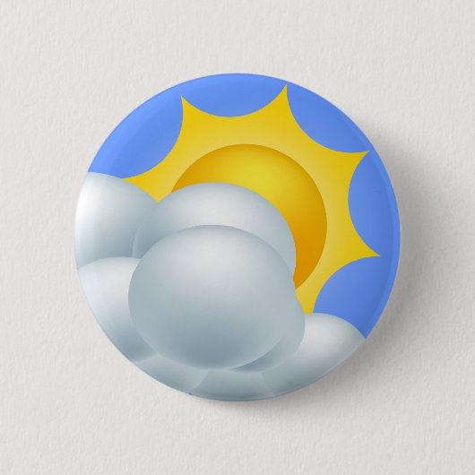Zonneschijn Ronde Button 5,7 Cm (Voorkant)