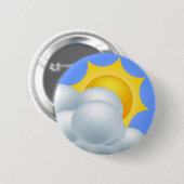 Zonneschijn Ronde Button 5,7 Cm (Voorkant /achterkant)