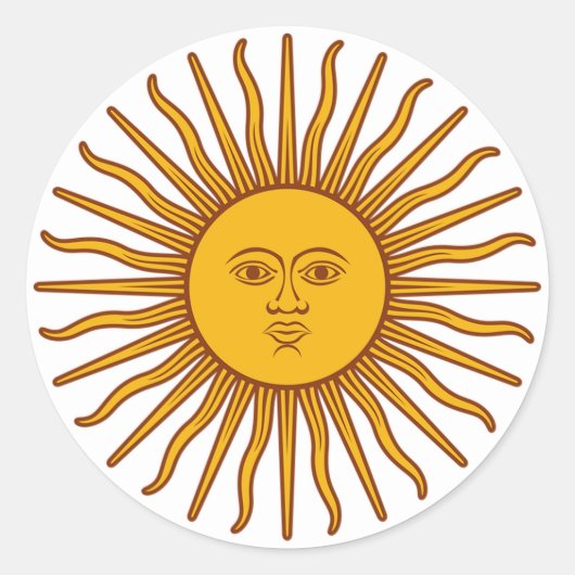 Zonneschijn Ronde Sticker (Voorkant)