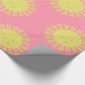Zonneschijn Roze Zon Inpakpapier (Hoek)