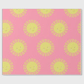 Zonneschijn Roze Zon Inpakpapier (Vlak)