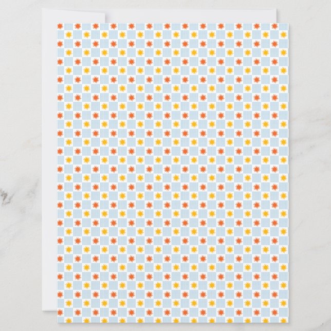 Zonneschijn Schachbrett Scrapbook Papier - S (Voorkant)