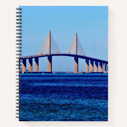 Zonneschijn Skyway Bridge Spiraal Notebook Notitieboek (Voorkant)