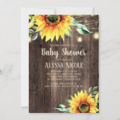 Zonneschijn Snoerlichten Baby Shower Uitnodiging (Voorkant)