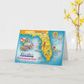 Zonneschijn Staat - Florida Kaart (Gele Bloem)