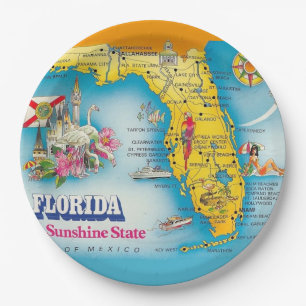 Zonneschijn Staat - Florida  Papieren Bordje