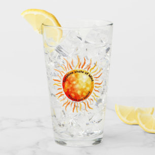 Zonneschijn staat van geest, zorgen achtergelaten glas