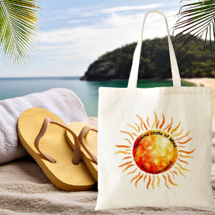 Zonneschijn staat van geest, zorgen achtergelaten tote bag