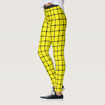 Zonneschijn Stijl: Geel Net Design Vrouwen Legging