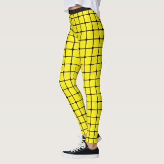 Zonneschijn Stijl: Geel Net Design Vrouwen Legging