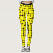 Zonneschijn Stijl: Geel Net Design Vrouwen Legging (Voorkant)
