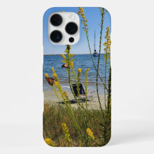 Zonneschijn Strand Bloemen Vlinder Zeilboot Golf  iPhone 16 Pro Max Hoesje