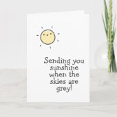 Zonneschijn sturen als de lucht grijs is! kaart (Voorkant)