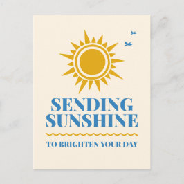 Zonneschijn sturen om je dag op te vrolijken ansic briefkaart