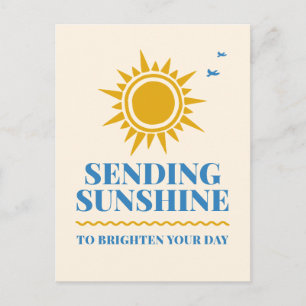 Zonneschijn sturen om je dag op te vrolijken ansic briefkaart