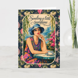 Zonneschijn Sturen | Vintage Dameskaart Kaart