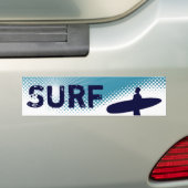 zonneschijn surfen bumpersticker (Op auto)
