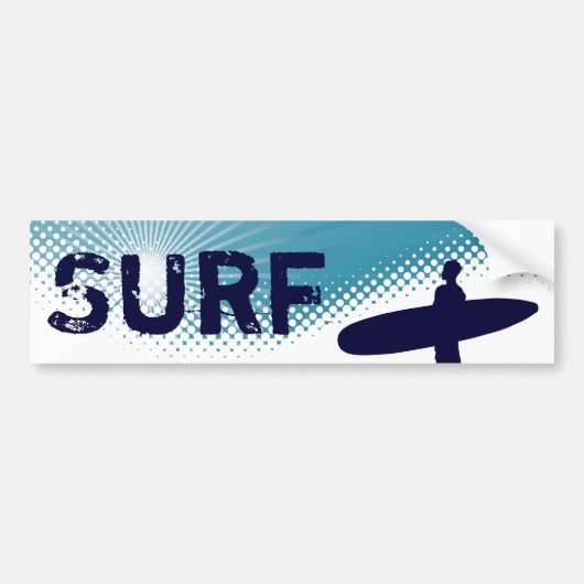 zonneschijn surfen bumpersticker (Voorkant)