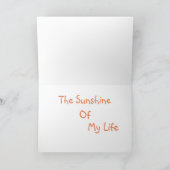 Zonneschijn van mijn leven Zonnebloem Wenskaart Feestdagen Kaart (Binnen)