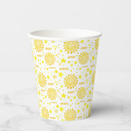 Zonneschijn Verjaardag Party Paper Cups – Boho Lit Papieren Bekers
