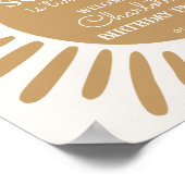 Zonneschijn Verjaardag Welkomstbord Poster (Hoek)