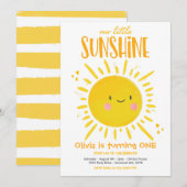 Zonneschijn Verjaardagsfeest Geel Onze Kleine Zonn Kaart (Voorkant / Achterkant)