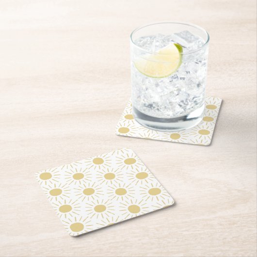 Zonneschijn vierkant onderzetter (Insitu)