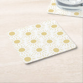 Zonneschijn vierkant onderzetter (Schuin)