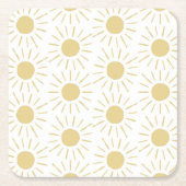 Zonneschijn vierkant onderzetter (Voorkant)