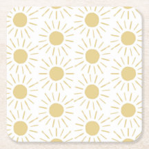 Zonneschijn vierkant onderzetter