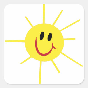 Zonneschijn Vierkante Sticker