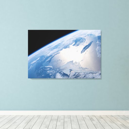 Zonneschijn voor de Golf van St. Lawrence in Canad Canvas Afdruk (Insitu (Houten vloer))