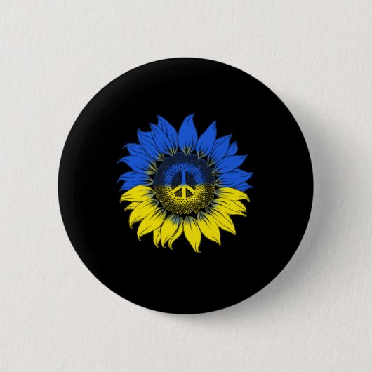 Zonneschijn voor Oekraïense vrede Ronde Button 5,7 Cm (Voorkant)