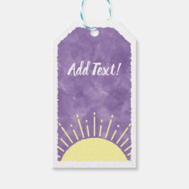 Zonneschijn Waterverf Baby shower Achtergrond Aang Cadeaulabel