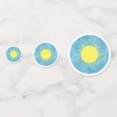 Zonneschijn Waterverf Baby shower Achtergrond Aang Confetti (Achterkanten)