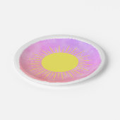 Zonneschijn Waterverf Baby shower Achtergrond Aang Papieren Bordje (Gekanteld)