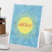 Zonneschijn Waterverf Baby shower Achtergrond Aang Reclamebord Met Voetstuk (Insitu)