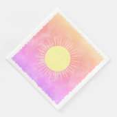 Zonneschijn Waterverf Baby shower Achtergrond Aang Servet (Hoek)