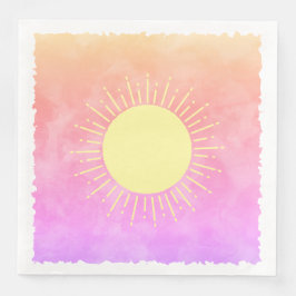 Zonneschijn Waterverf Baby shower Achtergrond Aang Servet