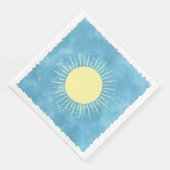 Zonneschijn Waterverf Baby shower Achtergrond Aang Servet (Hoek)