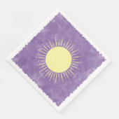 Zonneschijn Waterverf Baby shower Achtergrond Aang Servet (Hoek)